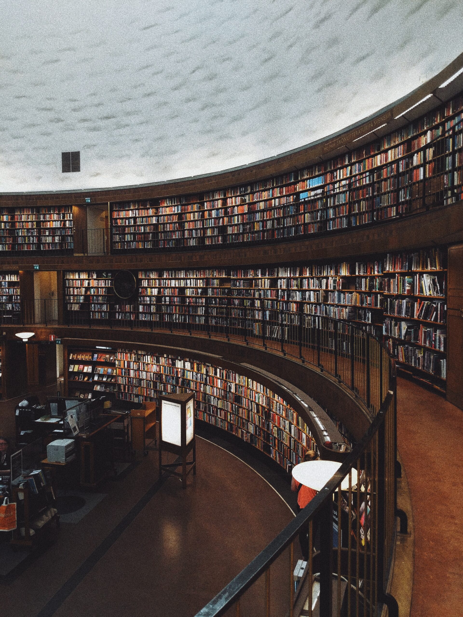A library of books and knowledge